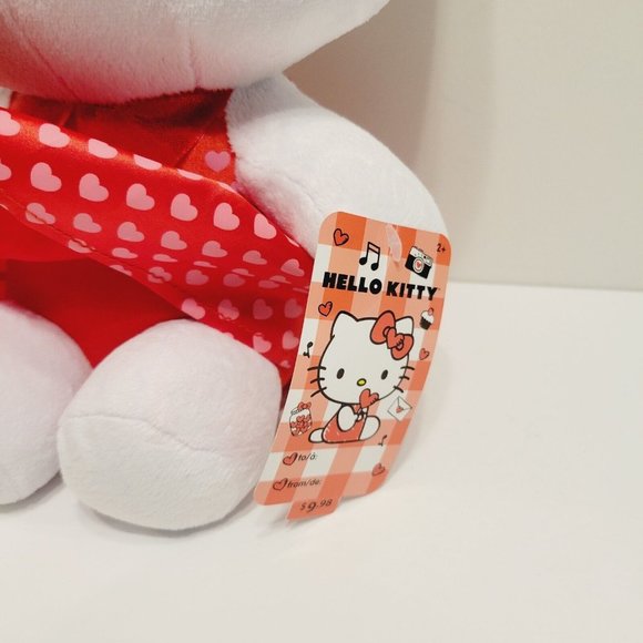 2018 Hello Kitty Plush by Just Play Red Bow Heart Dress 14 Original Tag - Picture 4 of 4